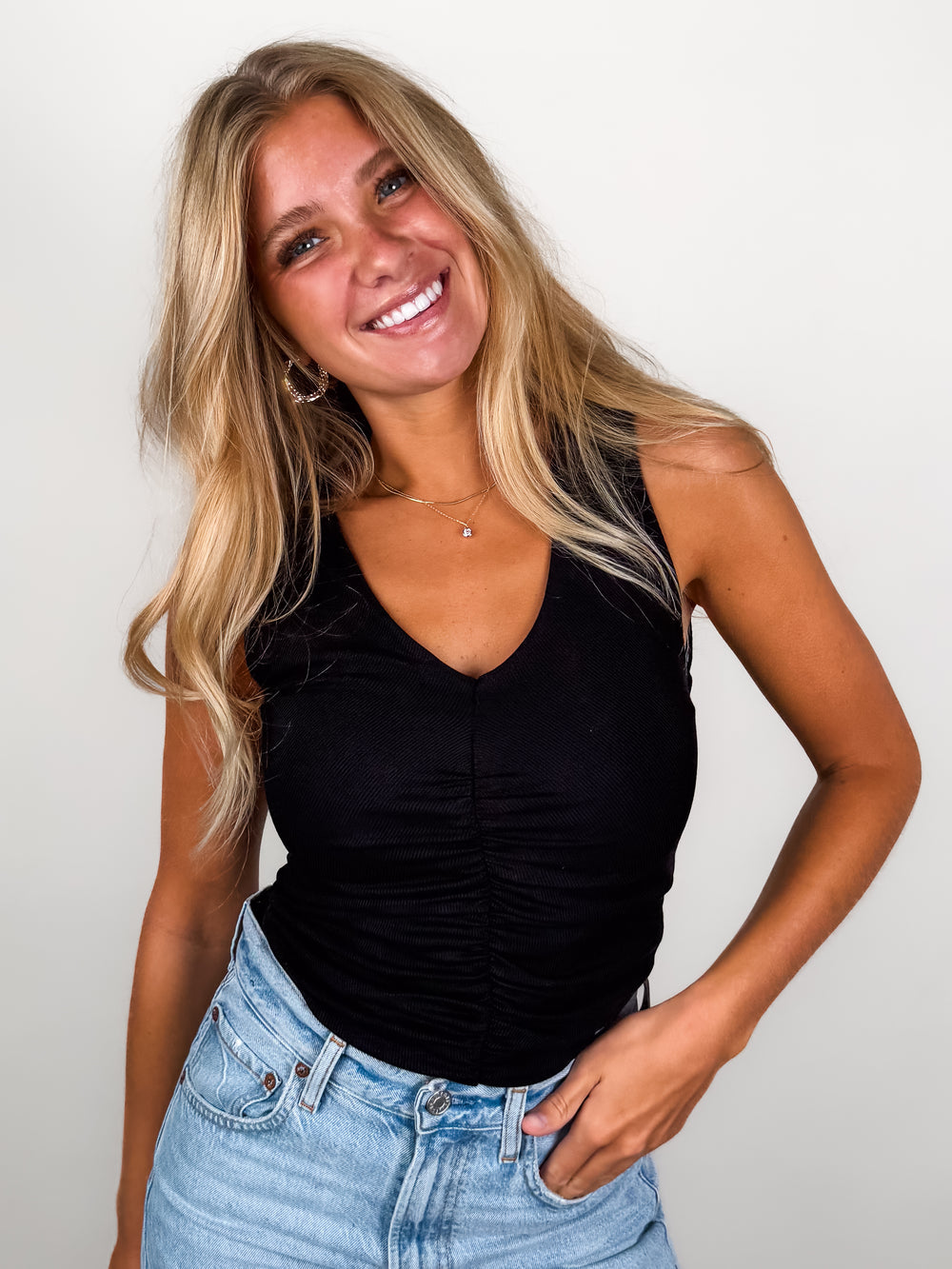 Sunny Side V Neck Tank in