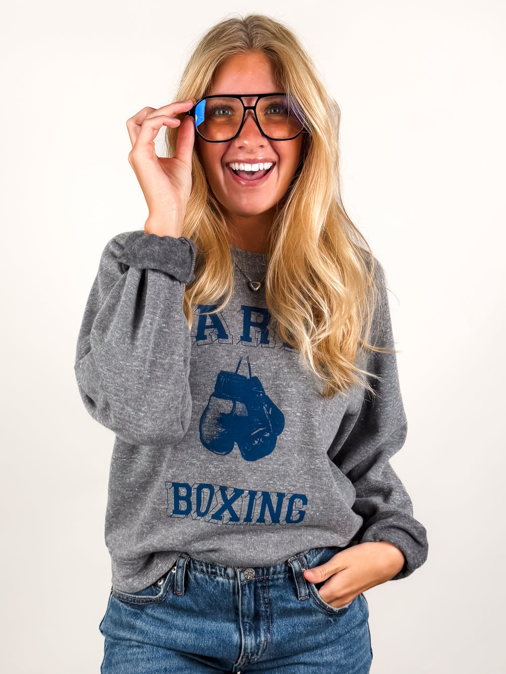 Paris Boxing Raglan Crew
