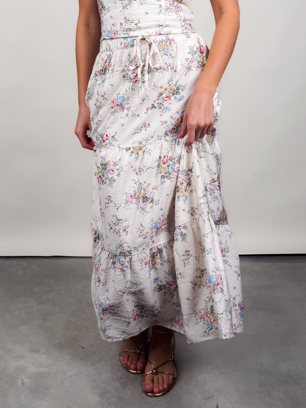 Sun Will Shine In My Day Floral Skirt