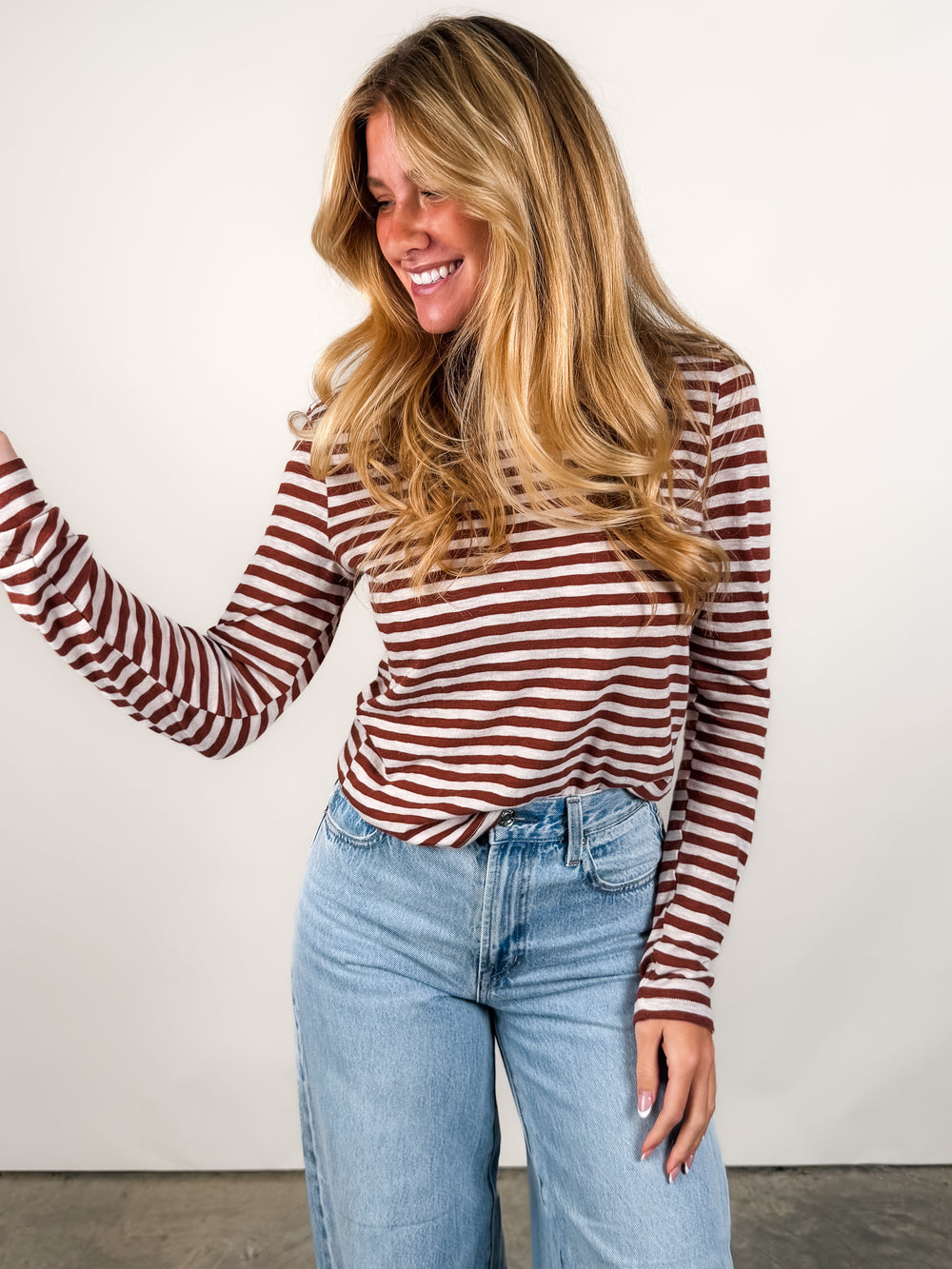 Junie L/S Stripe Slub Tee