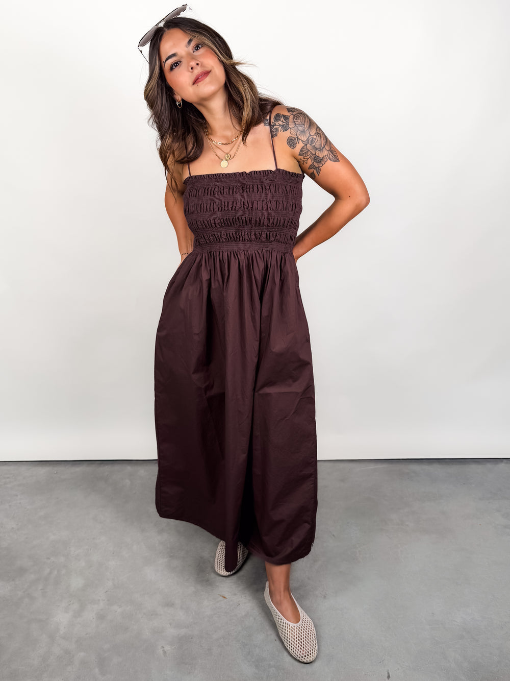 Cornelia Poplin Maxi Dress in