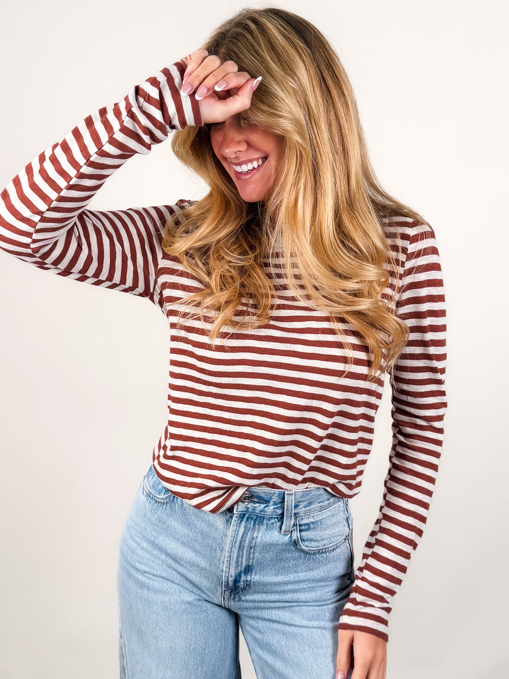 Junie L/S Stripe Slub Tee