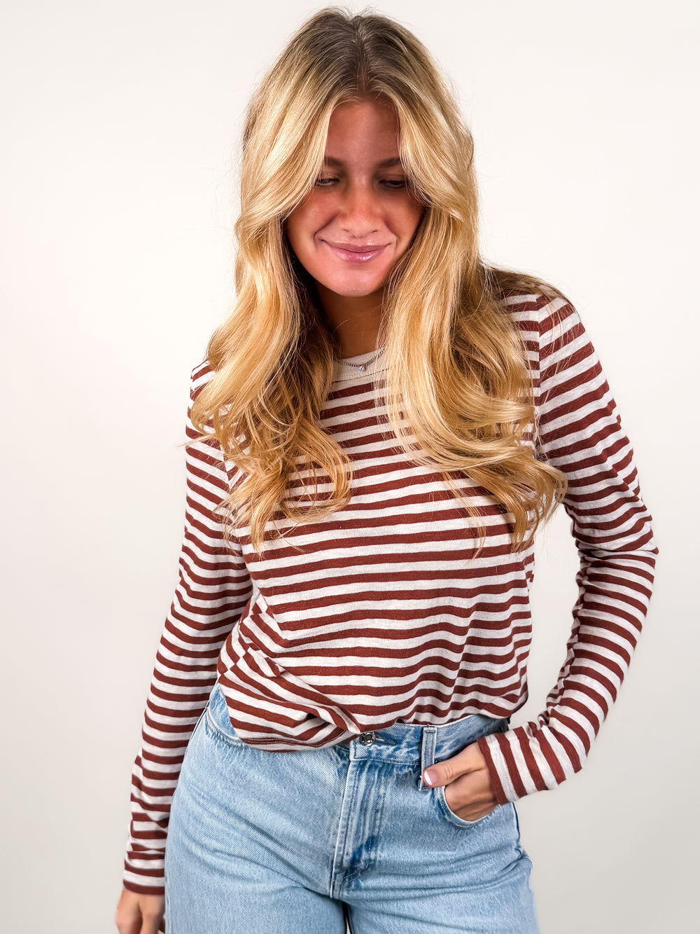 Junie L/S Stripe Slub Tee