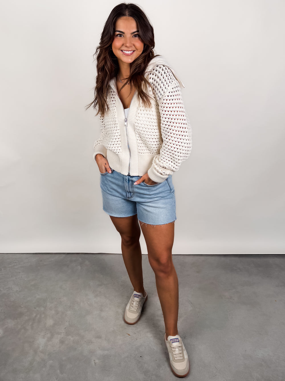 Eloise Full Zip Knit Sweater