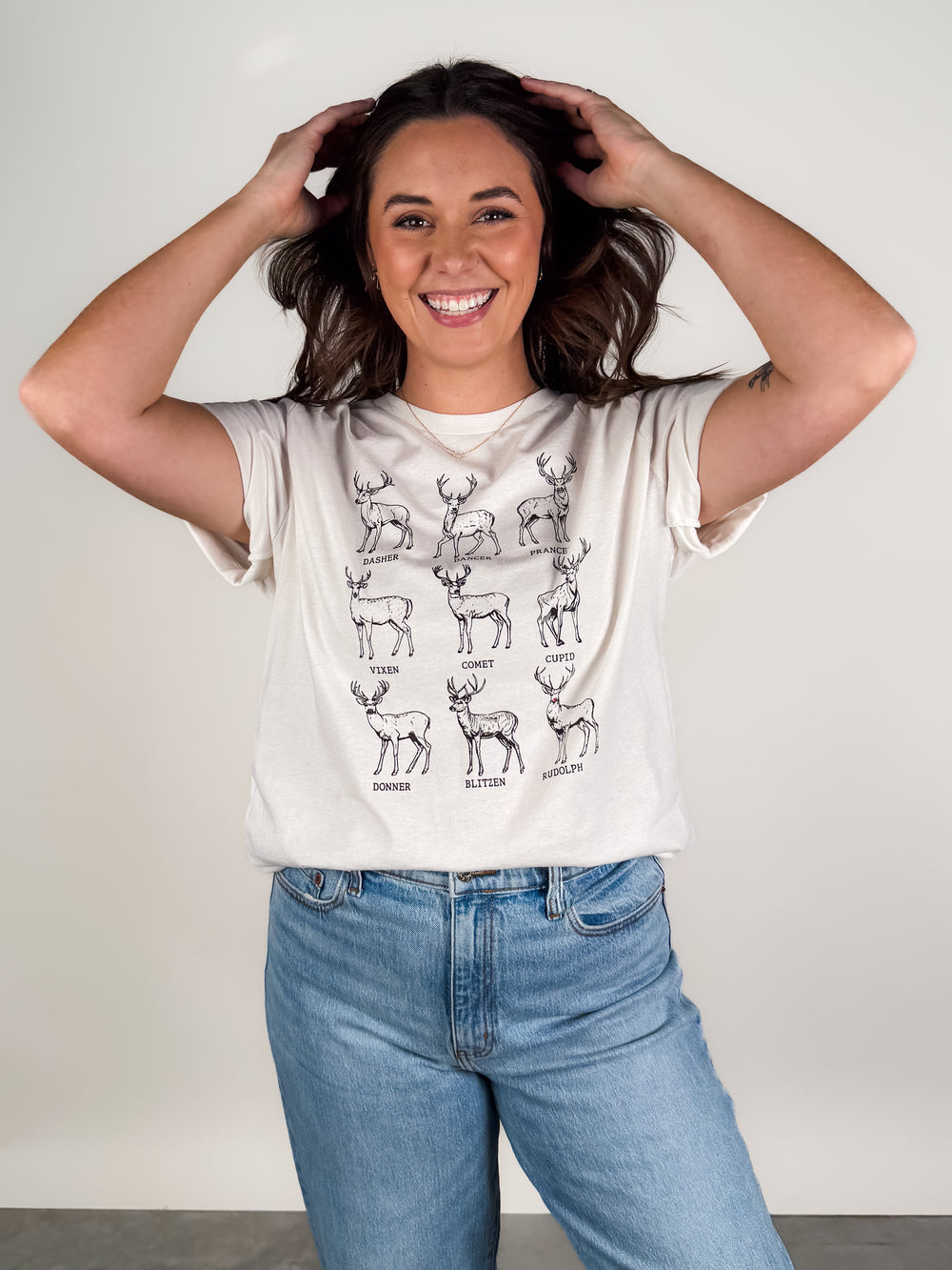 Santa's Reindeer Graphic Tee