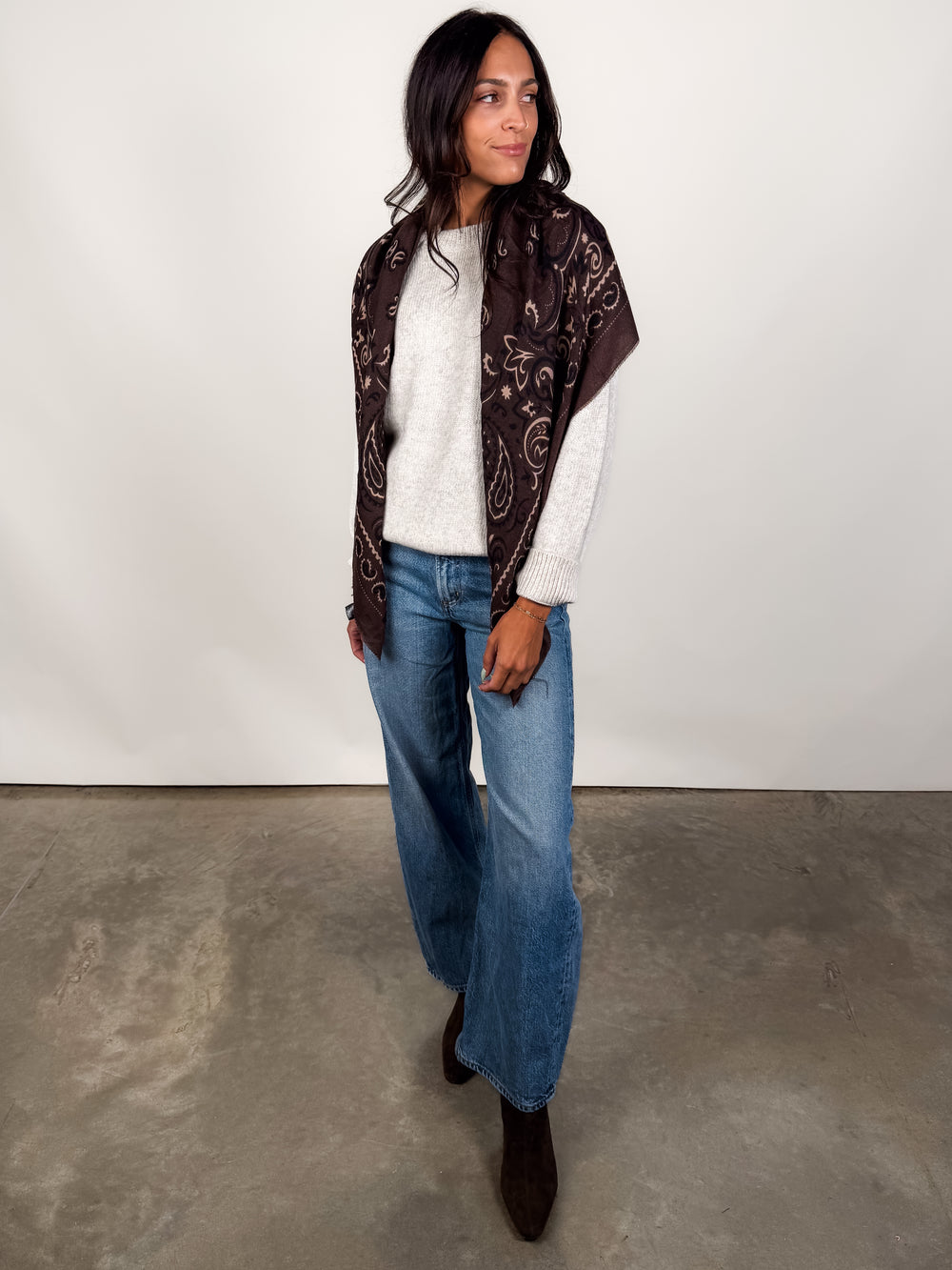 Mandisa Long Raglan Sleeve Crew Pullover