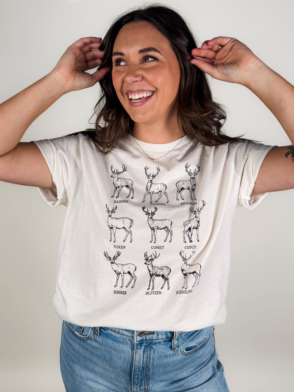 Santa's Reindeer Graphic Tee
