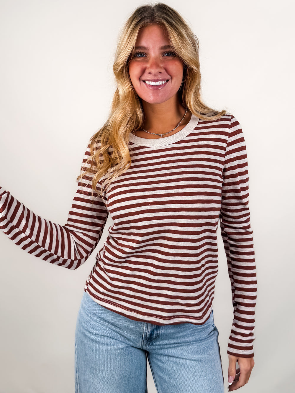 Junie L/S Stripe Slub Tee