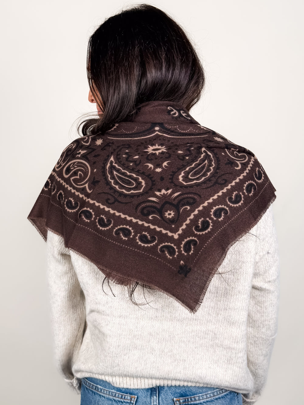 Large Square Bandana Woolen Scarf