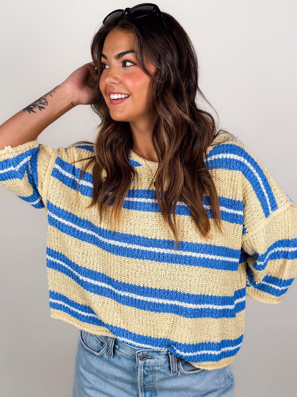 I Recall It All Stripe Sweater