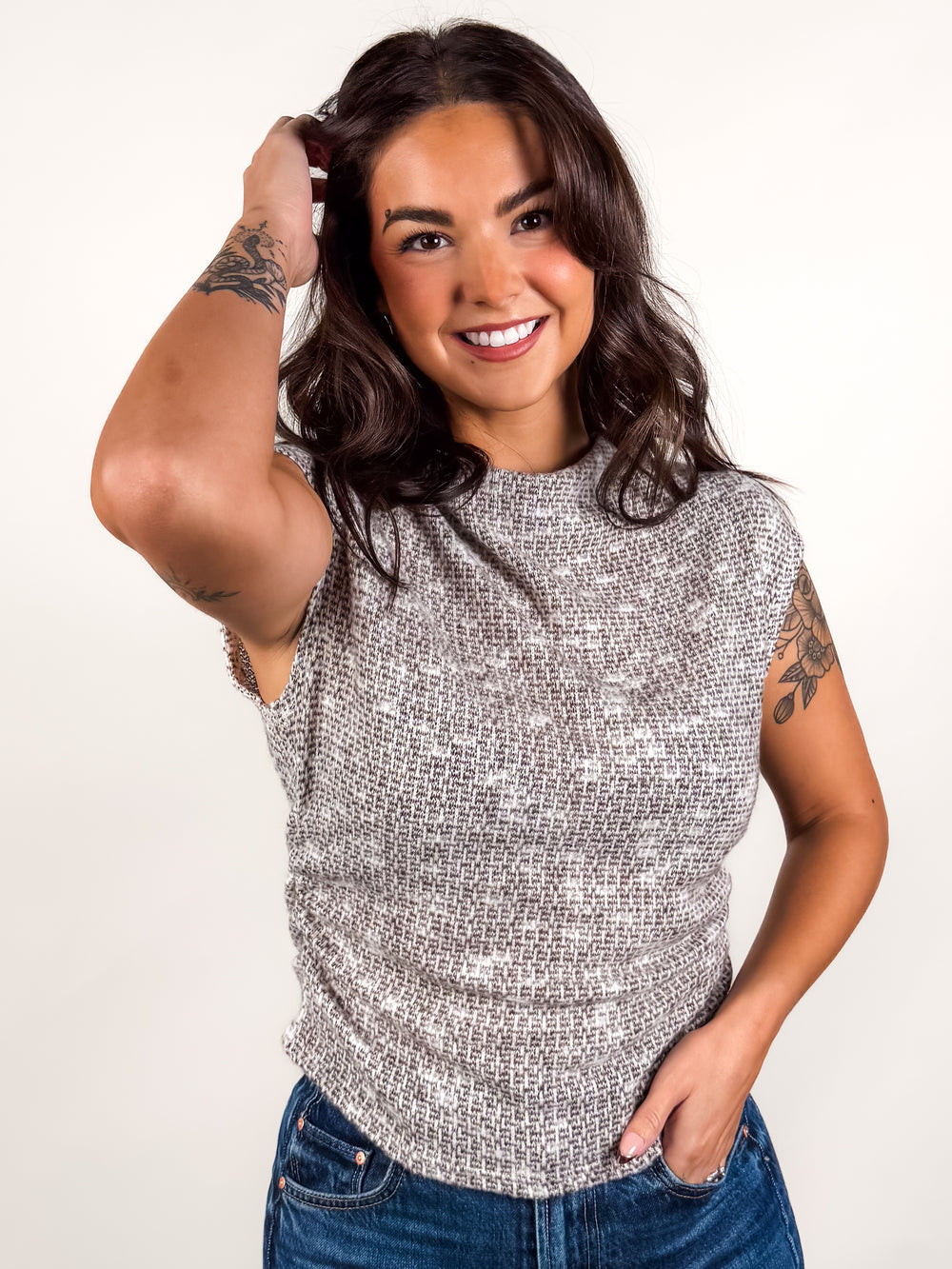 Billie Ruched Knit Top