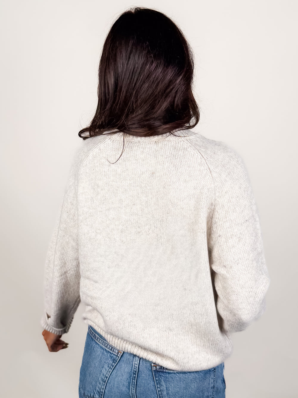 Mandisa Long Raglan Sleeve Crew Pullover