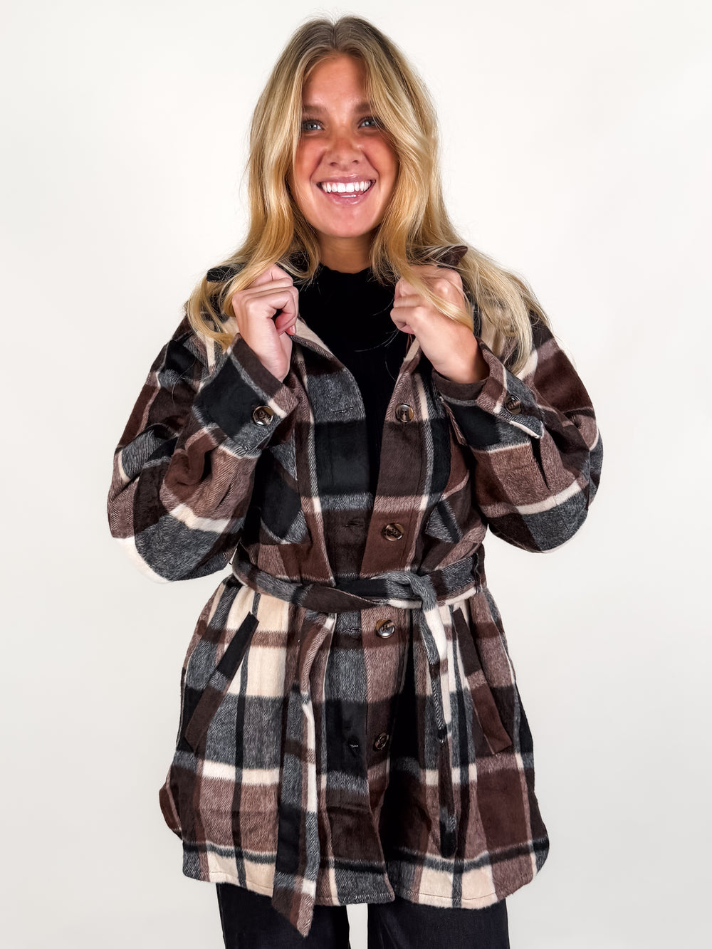 Locket Plaid Coat