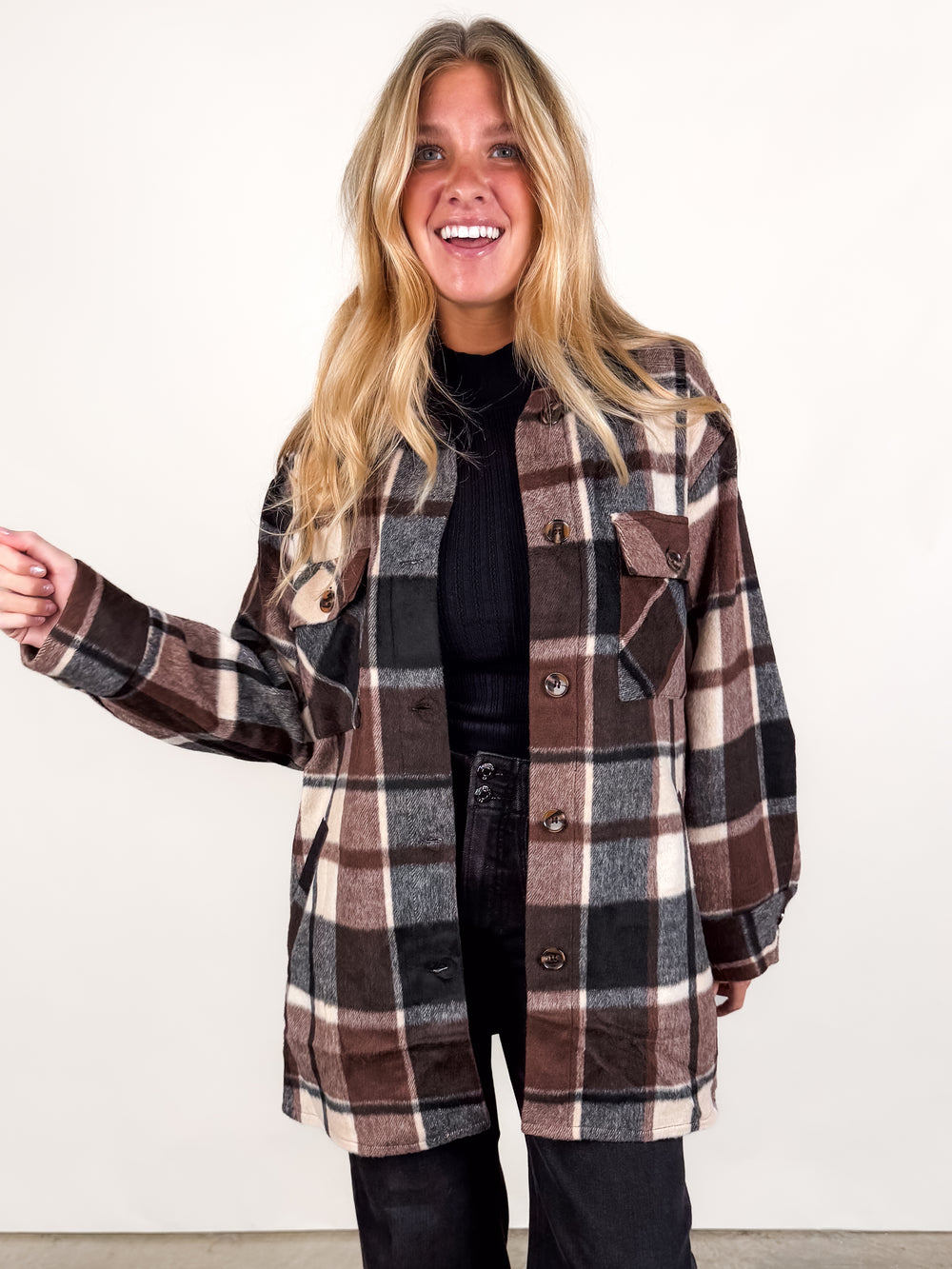 Locket Plaid Coat