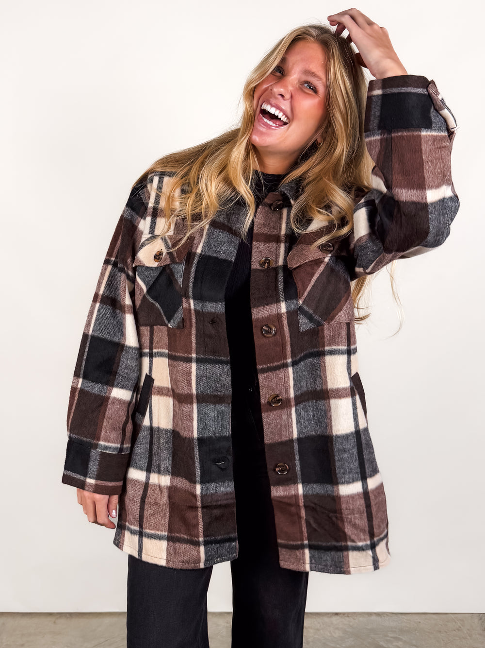 Locket Plaid Coat