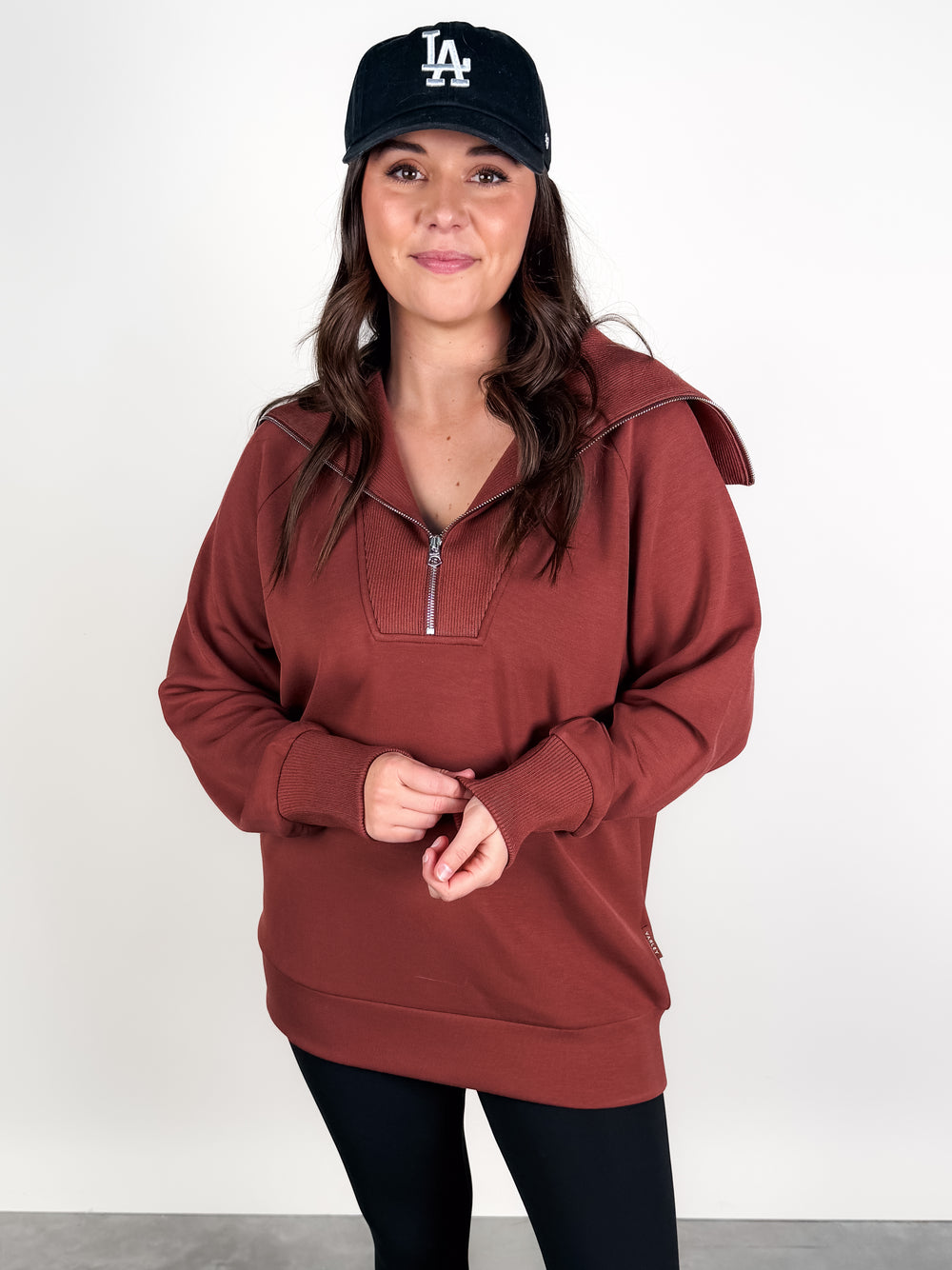 Xina Half Zip Longline Sweat