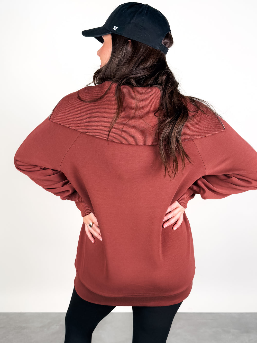 Xina Half Zip Longline Sweat