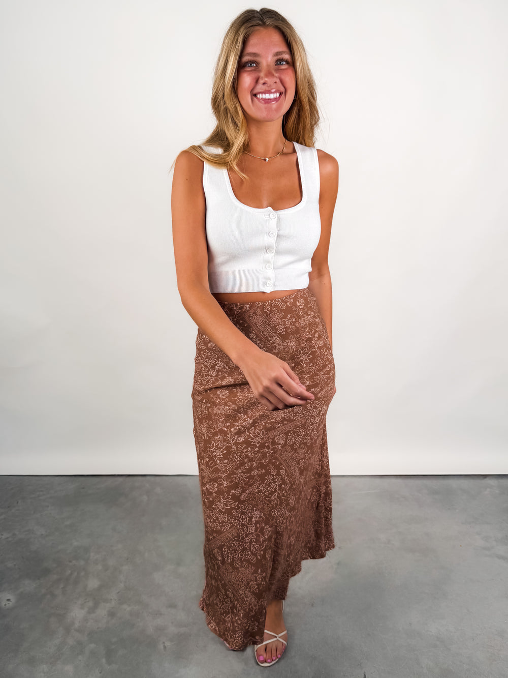 Mightier Than You Venice Button Tank