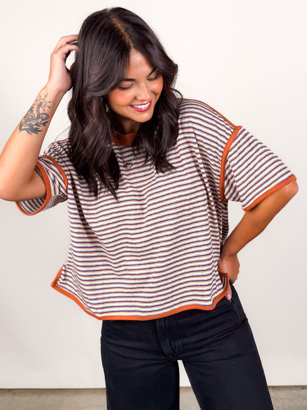 Changes Like The Wind Striped Tee