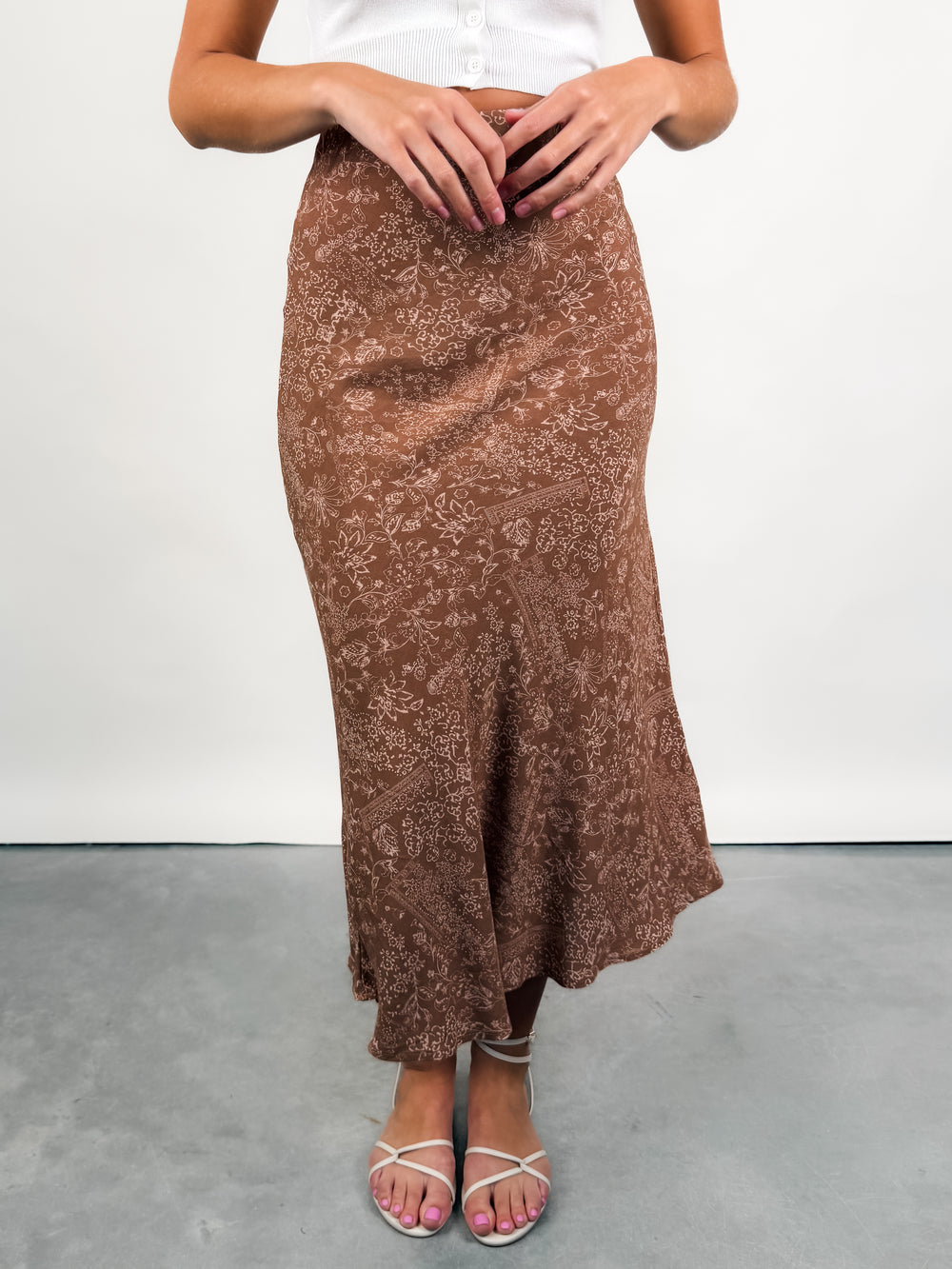 All The Books Vintage Print Middy Skirt
