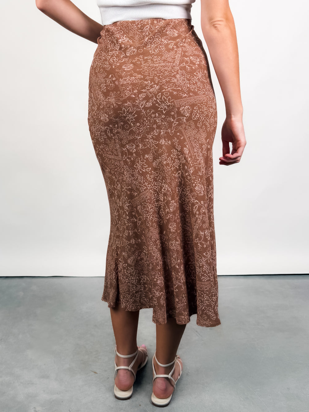 All The Books Vintage Print Middy Skirt