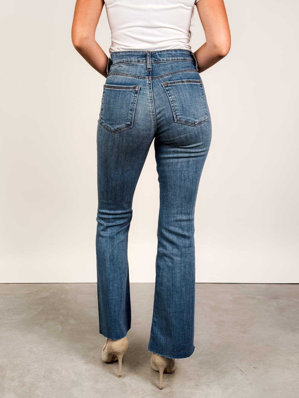 Stella High Rise Fab Ab Flare in Hardworking