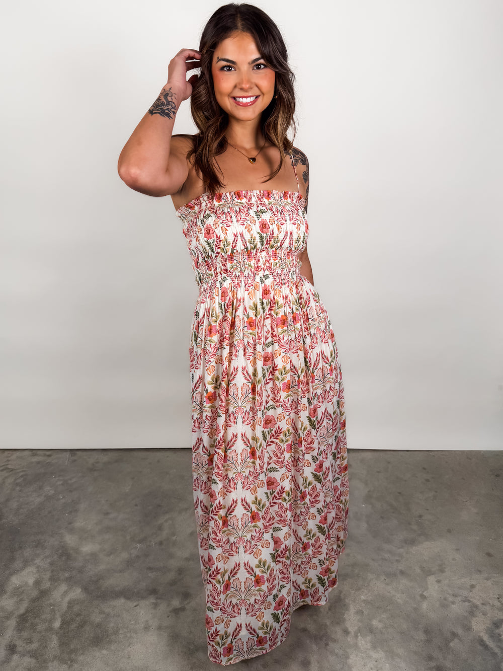 Cornelia Ami Floral Midi Dress