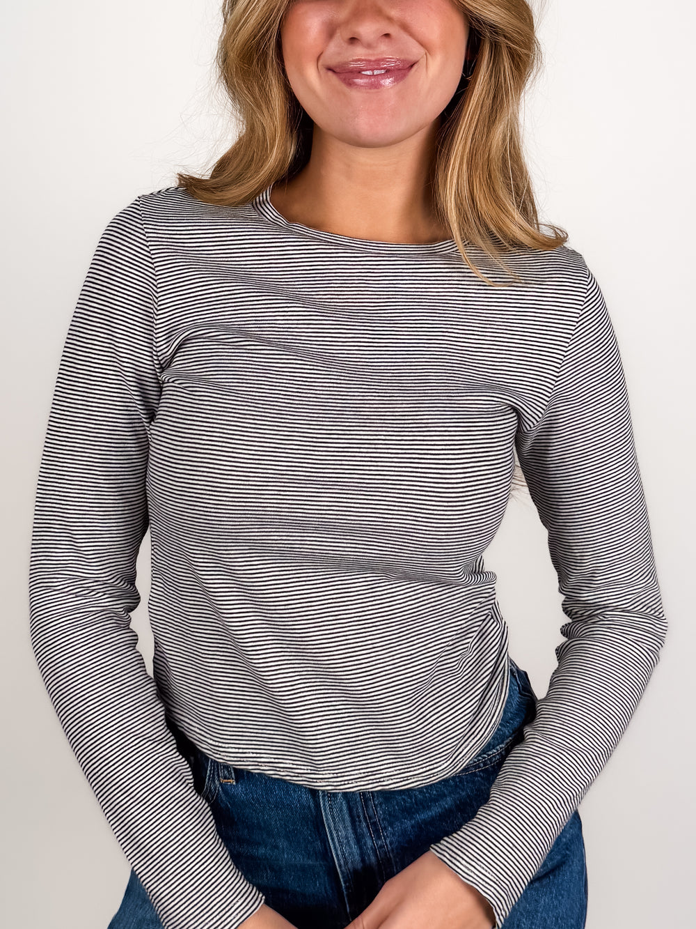 Jamie Recycled Cotton Stripe Long Sleeve