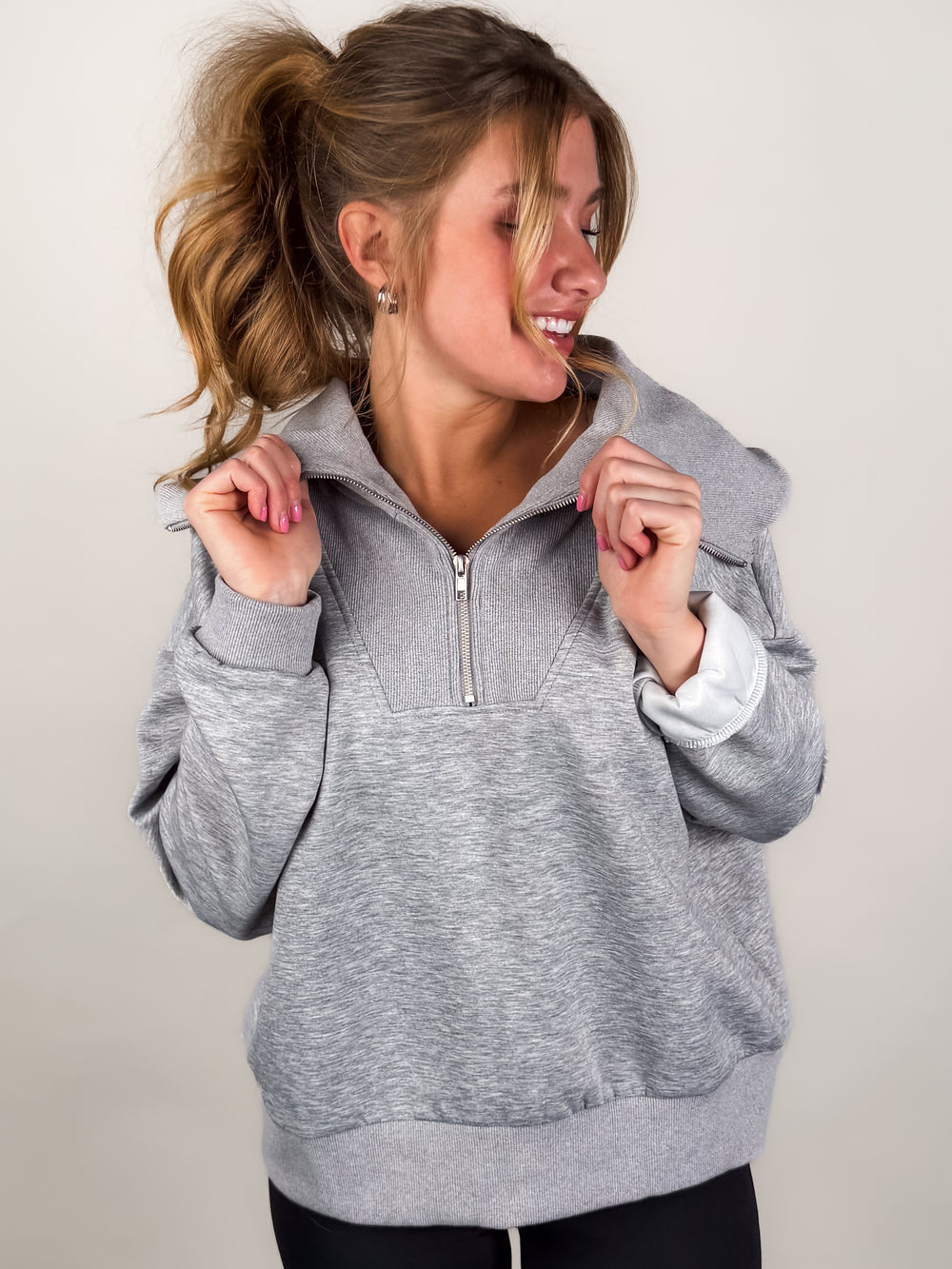 Walk You Home Oversized Collar Sweatshirt