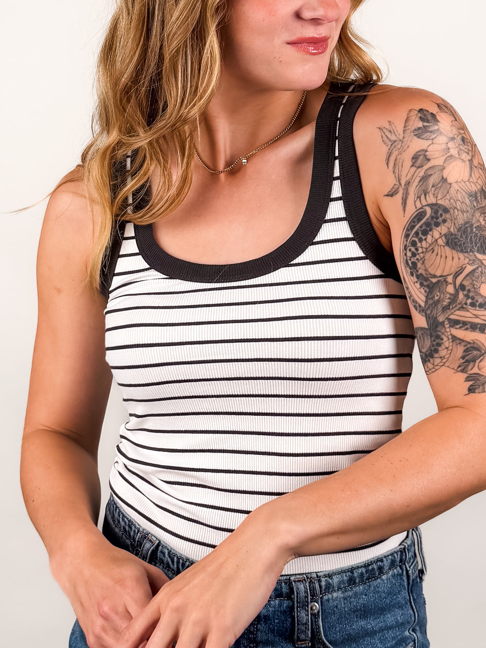 Rowe Striped Scoop Tank