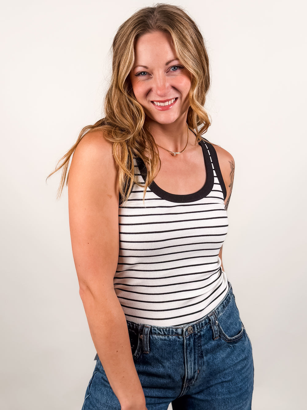 Rowe Striped Scoop Tank
