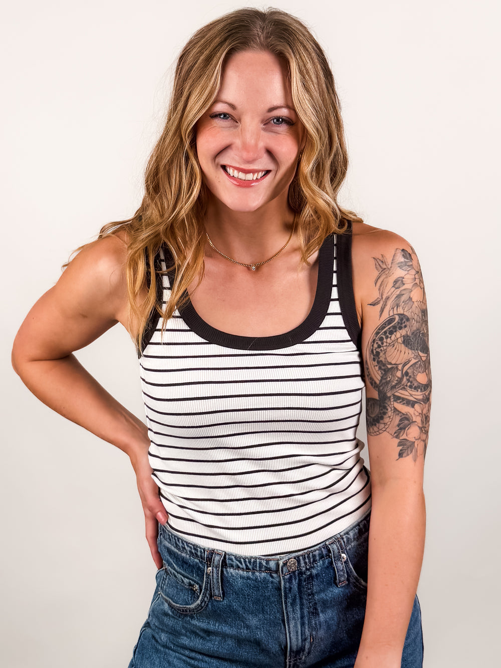 Rowe Striped Scoop Tank