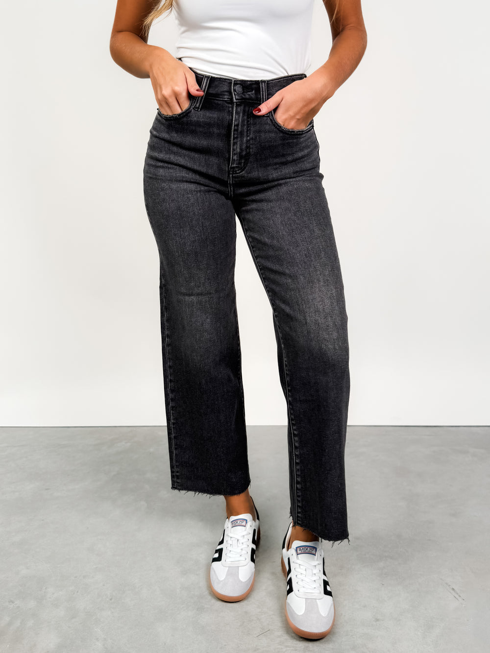 Pleaser High Rise Wide Ankle in Twilight