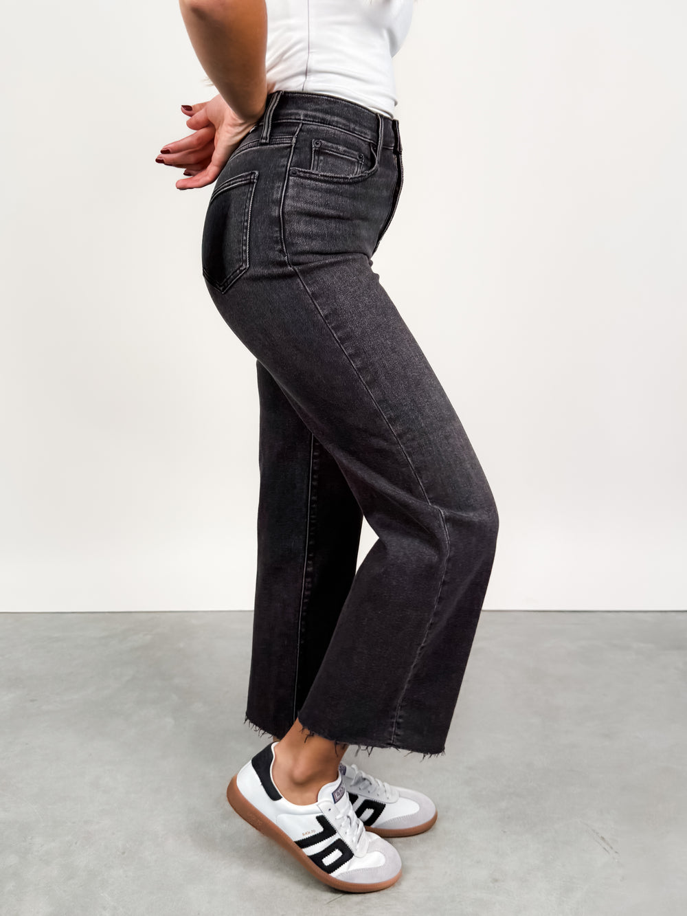 Pleaser High Rise Wide Ankle in Twilight