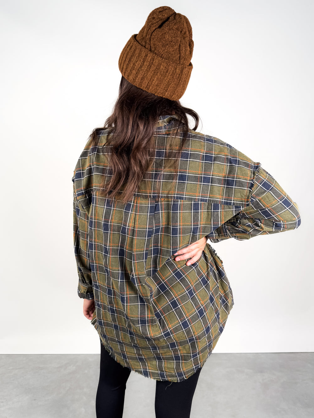 Our Show Oversized Plaid Shirt