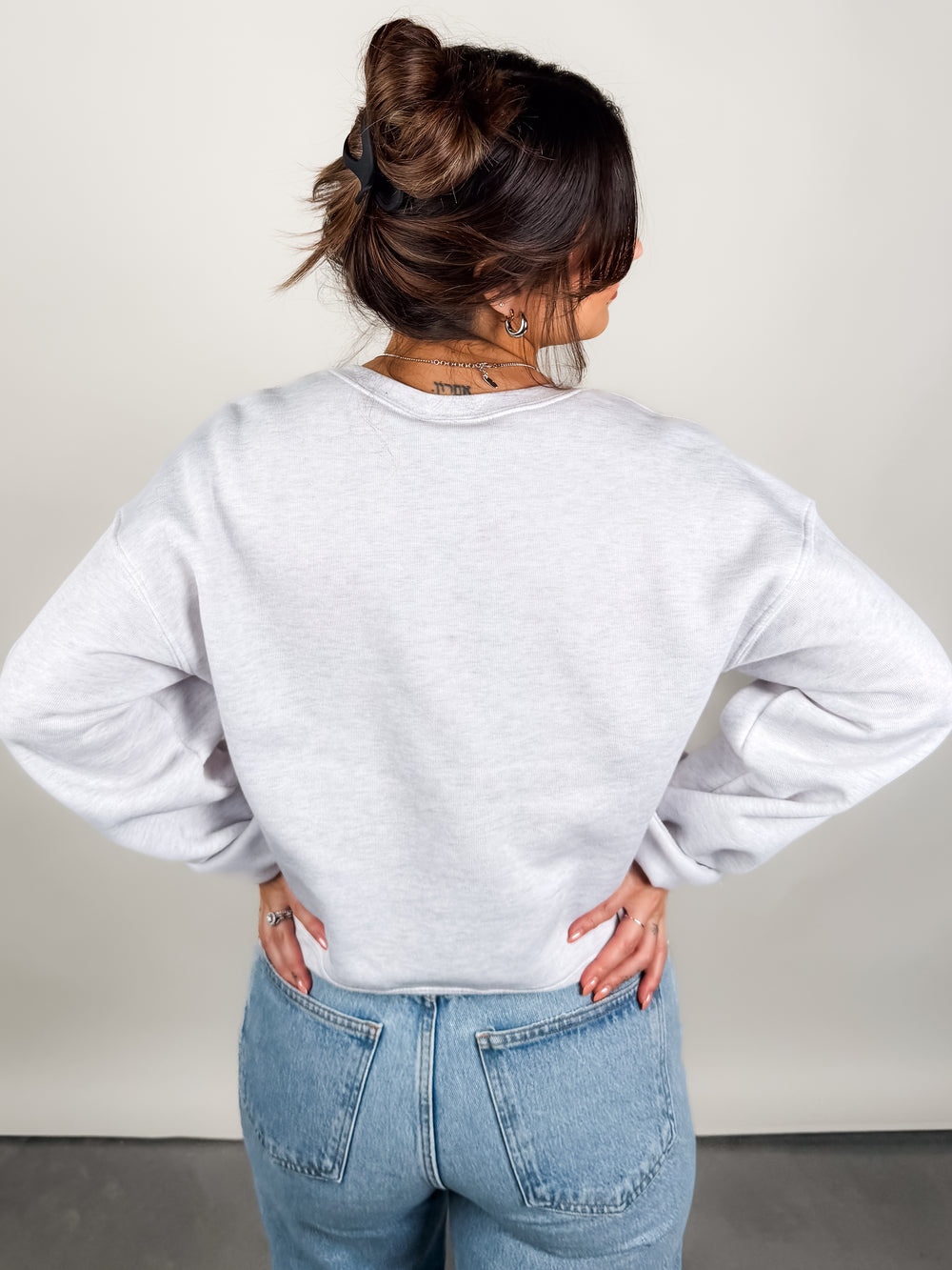 Sundays Are For The Moms Mid Cropped Graphic Sweatshirt
