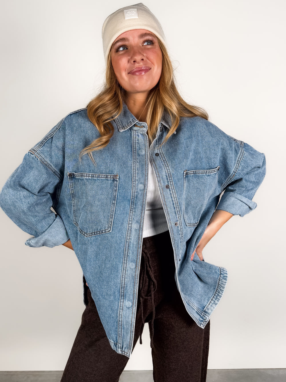 Oversized Denim Shirt