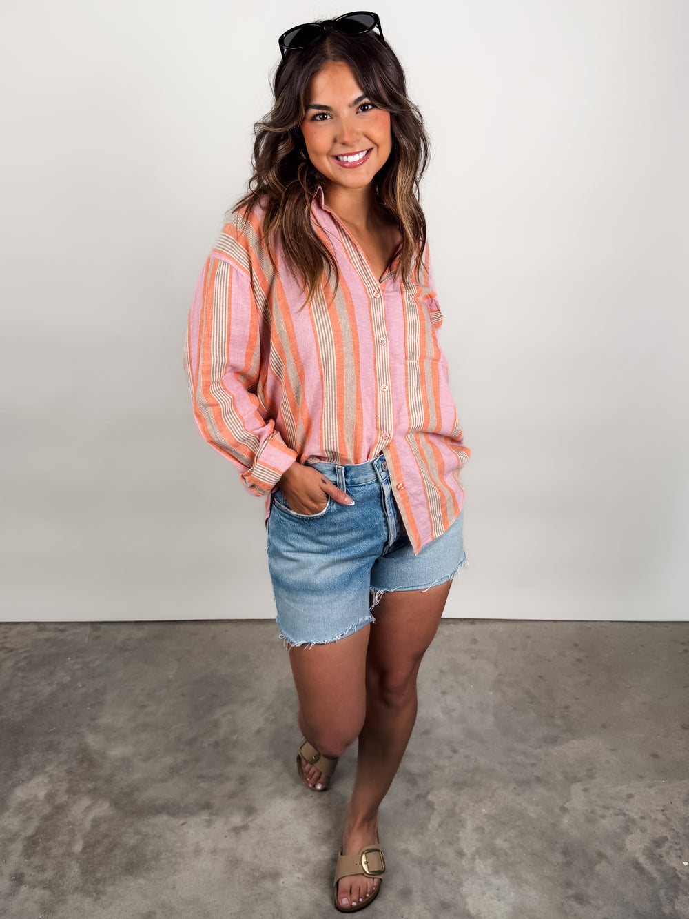 The Perfect Striped Button Up