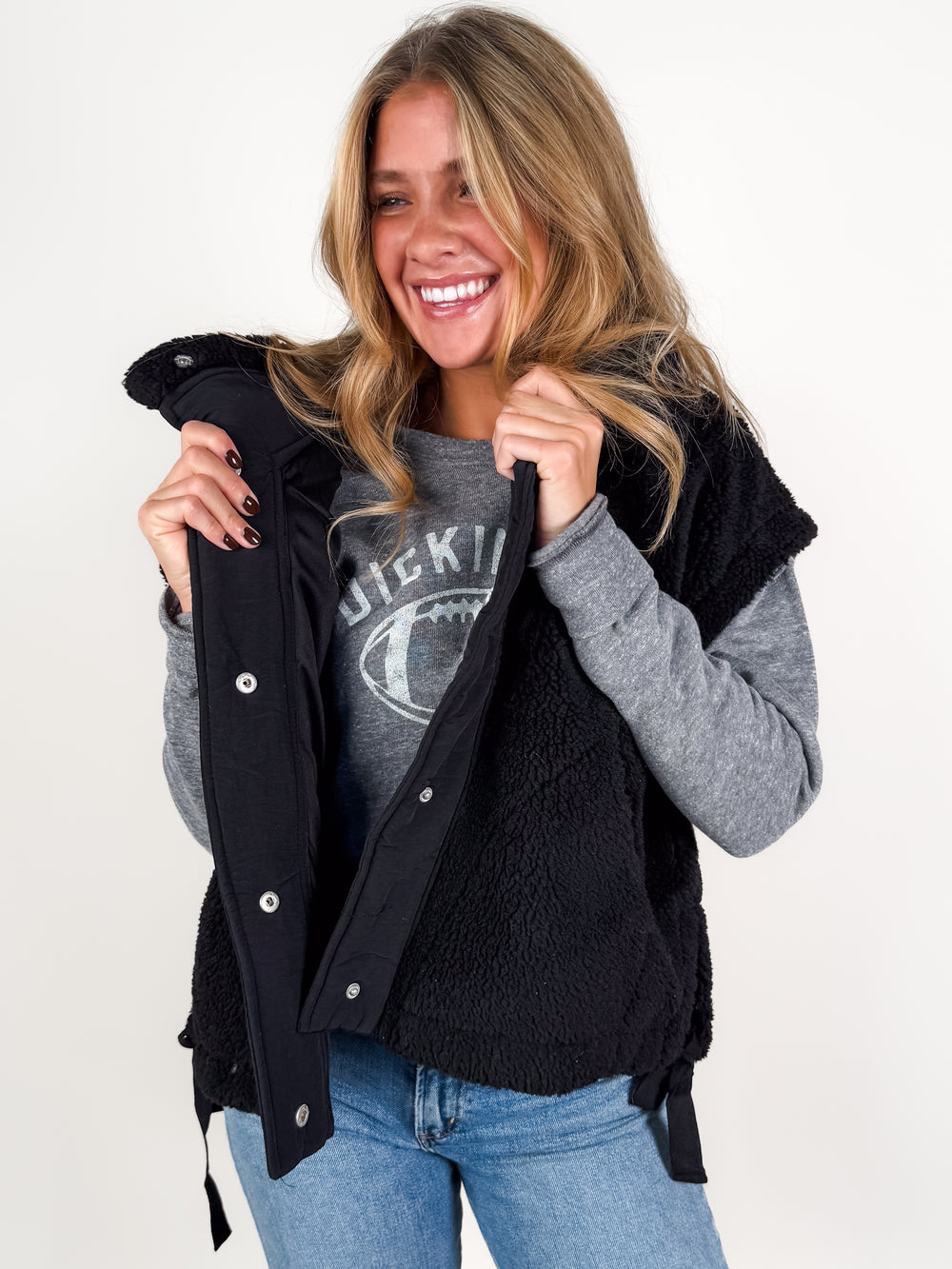 Passed A Stranger Sherpa Vest Jacket