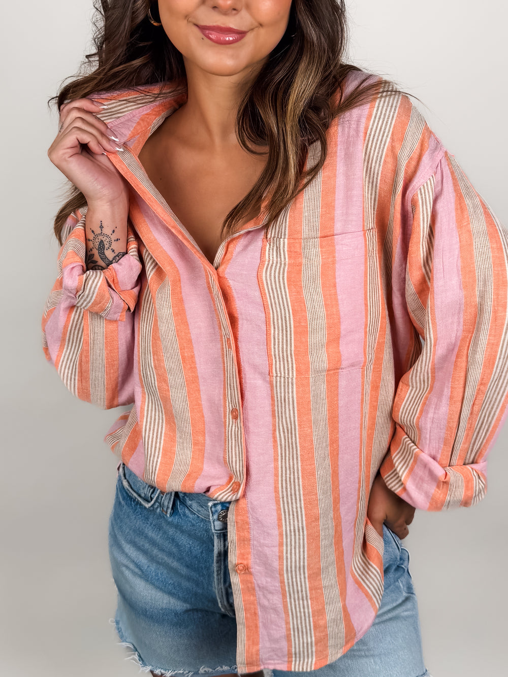 The Perfect Striped Button Up