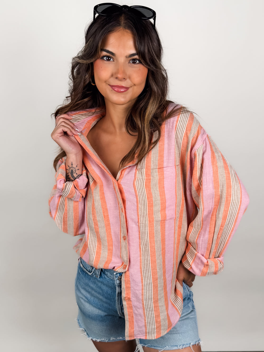 The Perfect Striped Button Up