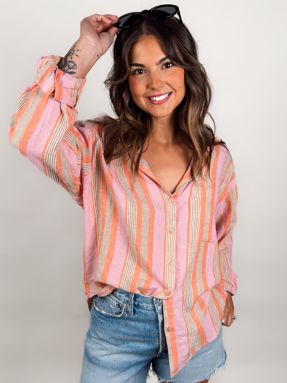 The Perfect Striped Button Up