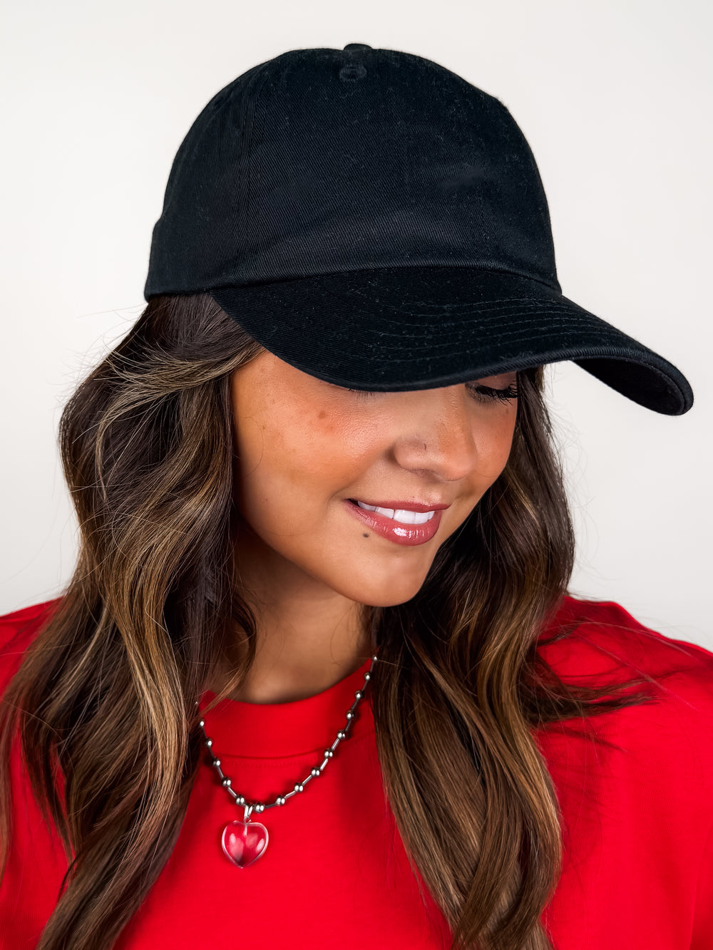 Baseball Cap W/Leather Strap And Buckle