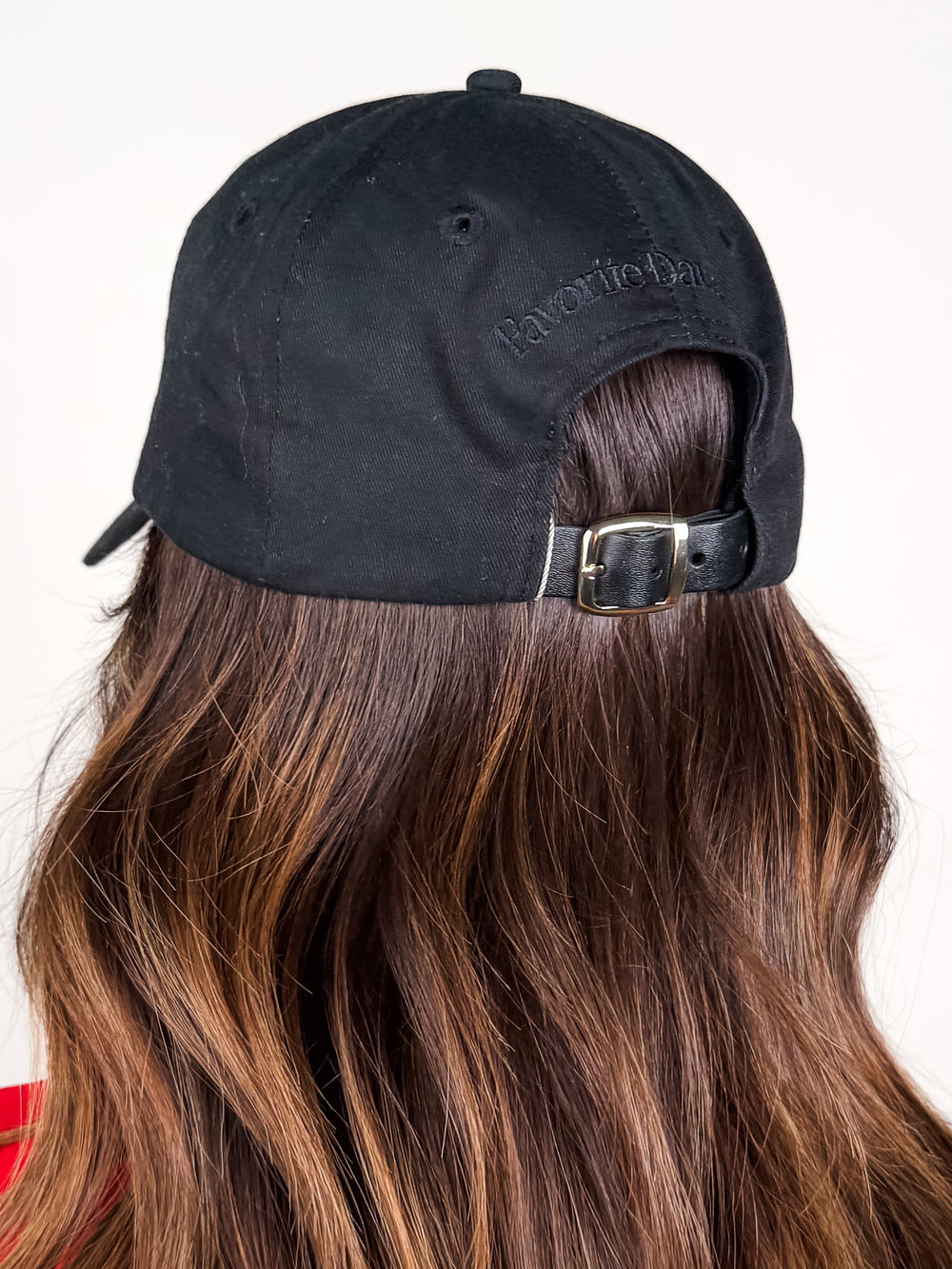 Baseball Cap W/Leather Strap And Buckle