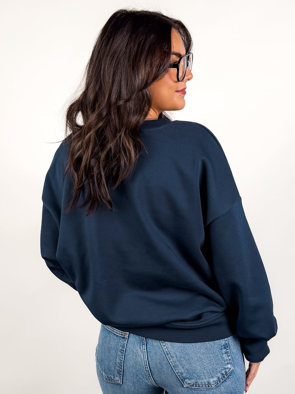 Embroidery Collegiate Sweatshirt