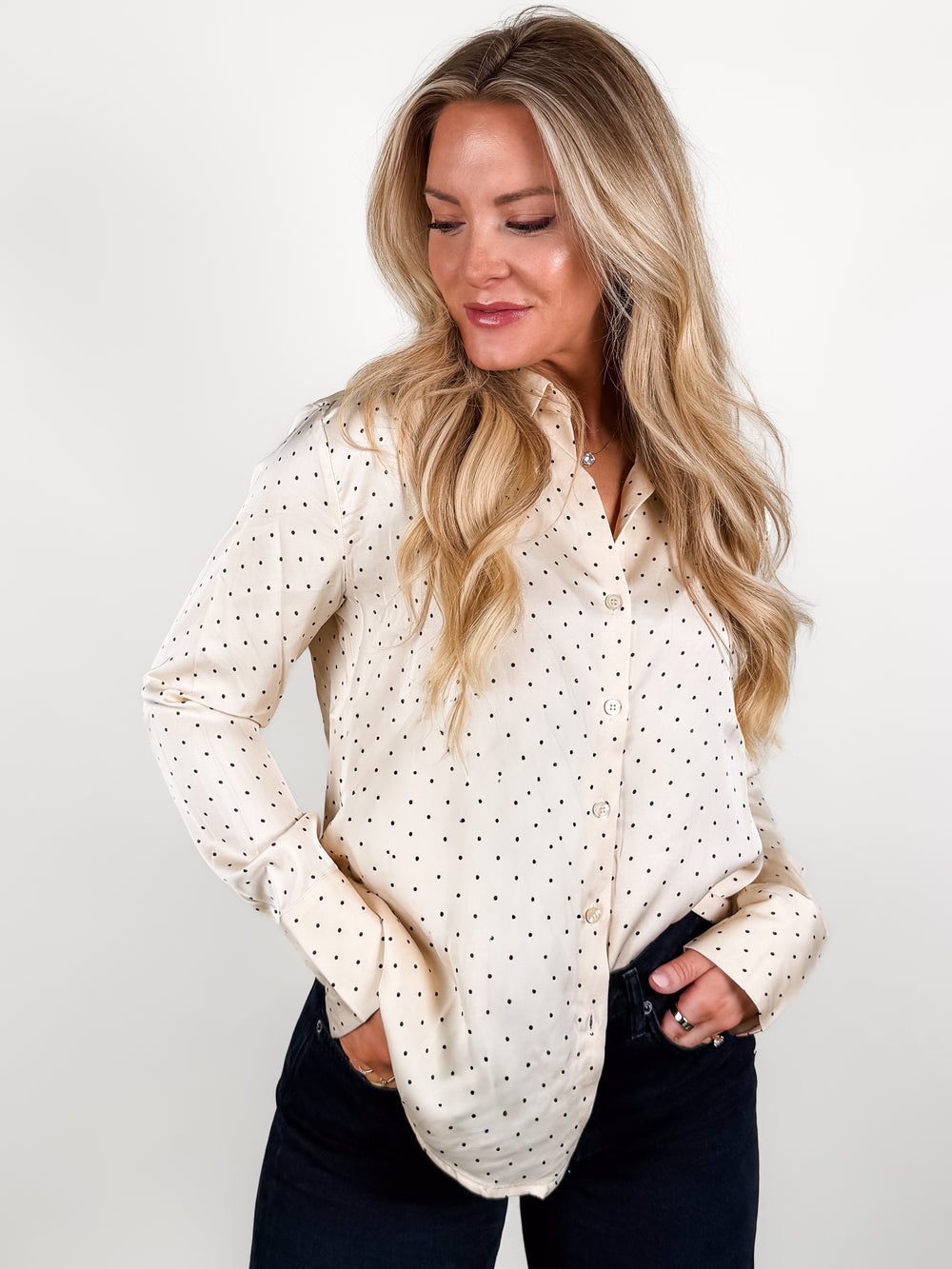 More Than Enough Mini Polka Dot Shirt