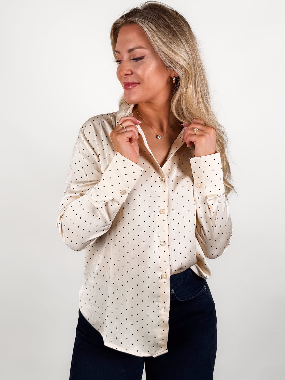 More Than Enough Mini Polka Dot Shirt