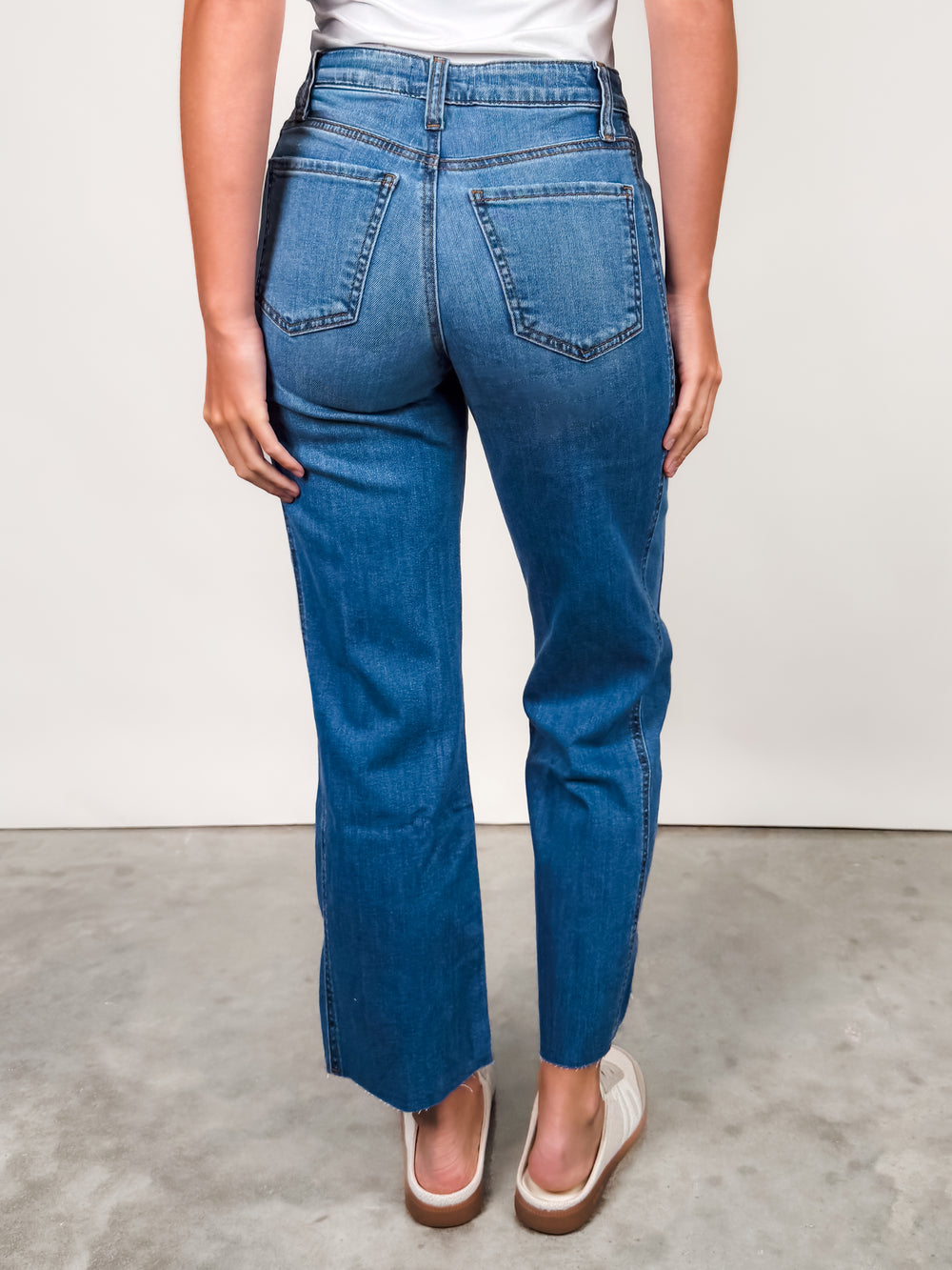 Charlotte Wide Leg Raw Hem in Artisan