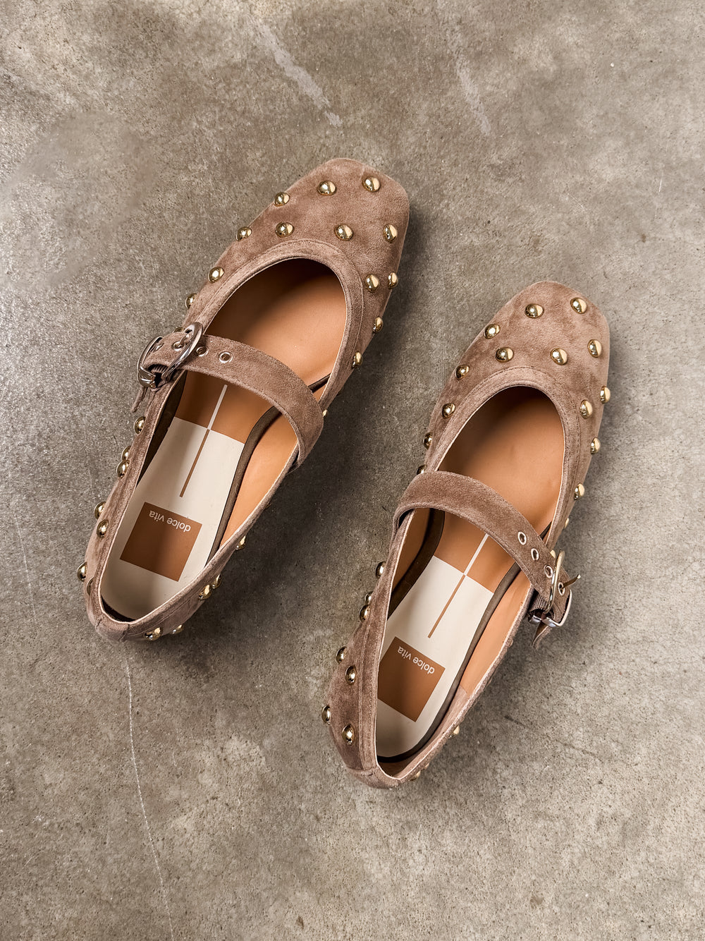 Mikel Studded Suede Flat