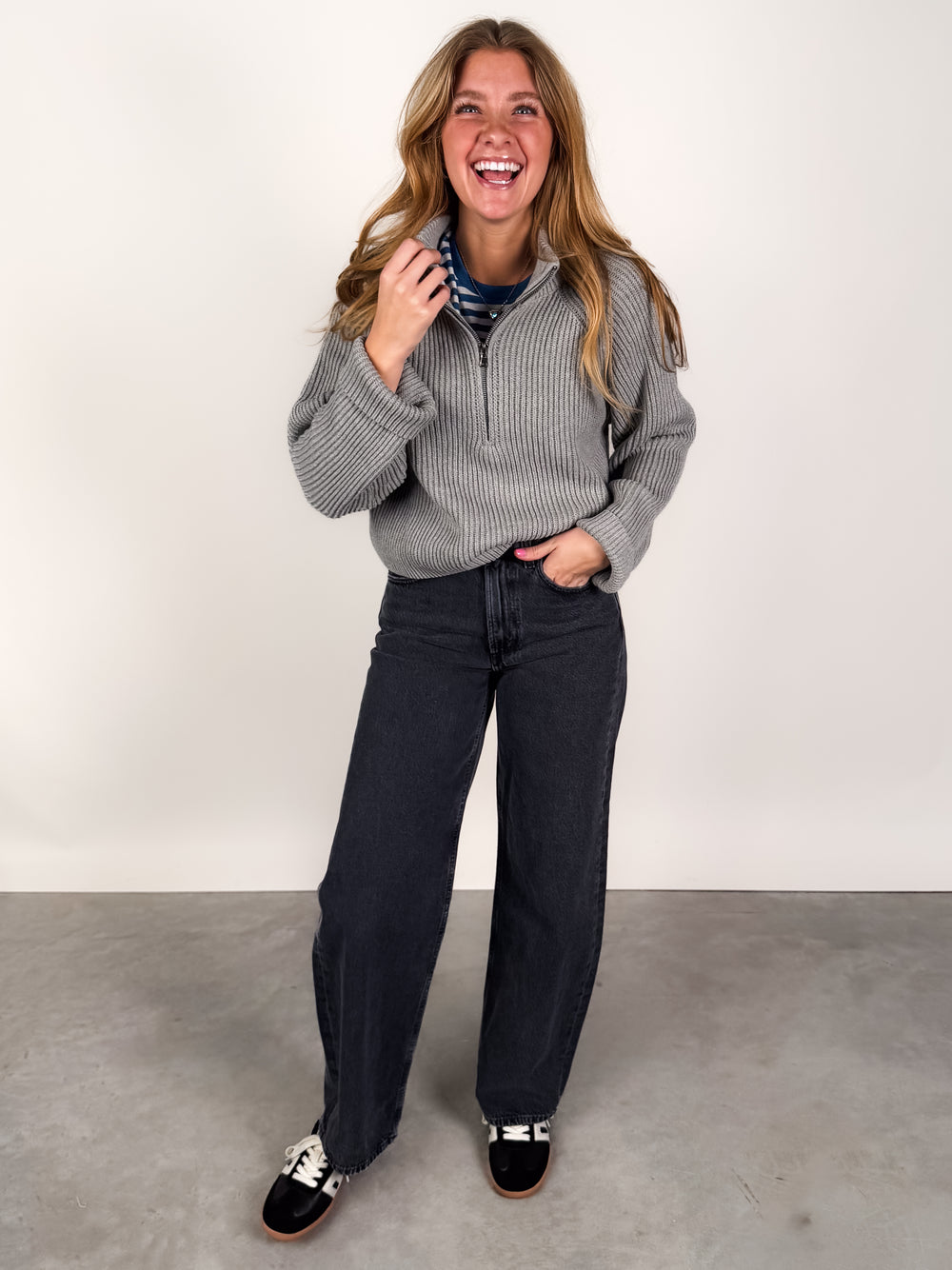 Debbie Half Zip Sweater